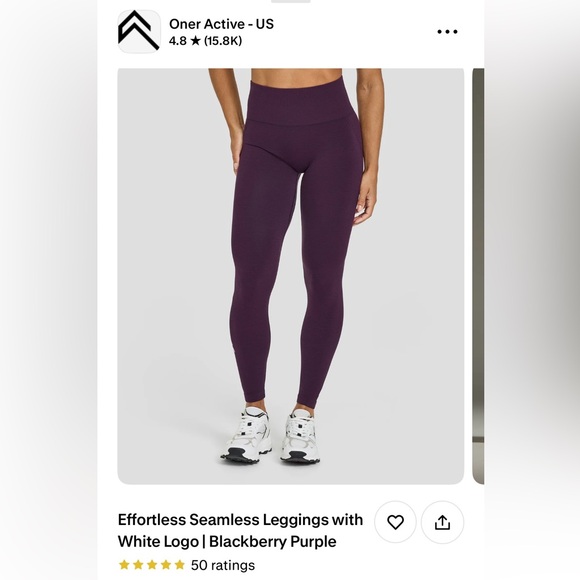 Oner Active Pants - NWT Oner Active Effortless Seamless Blackberry Purple Leggings